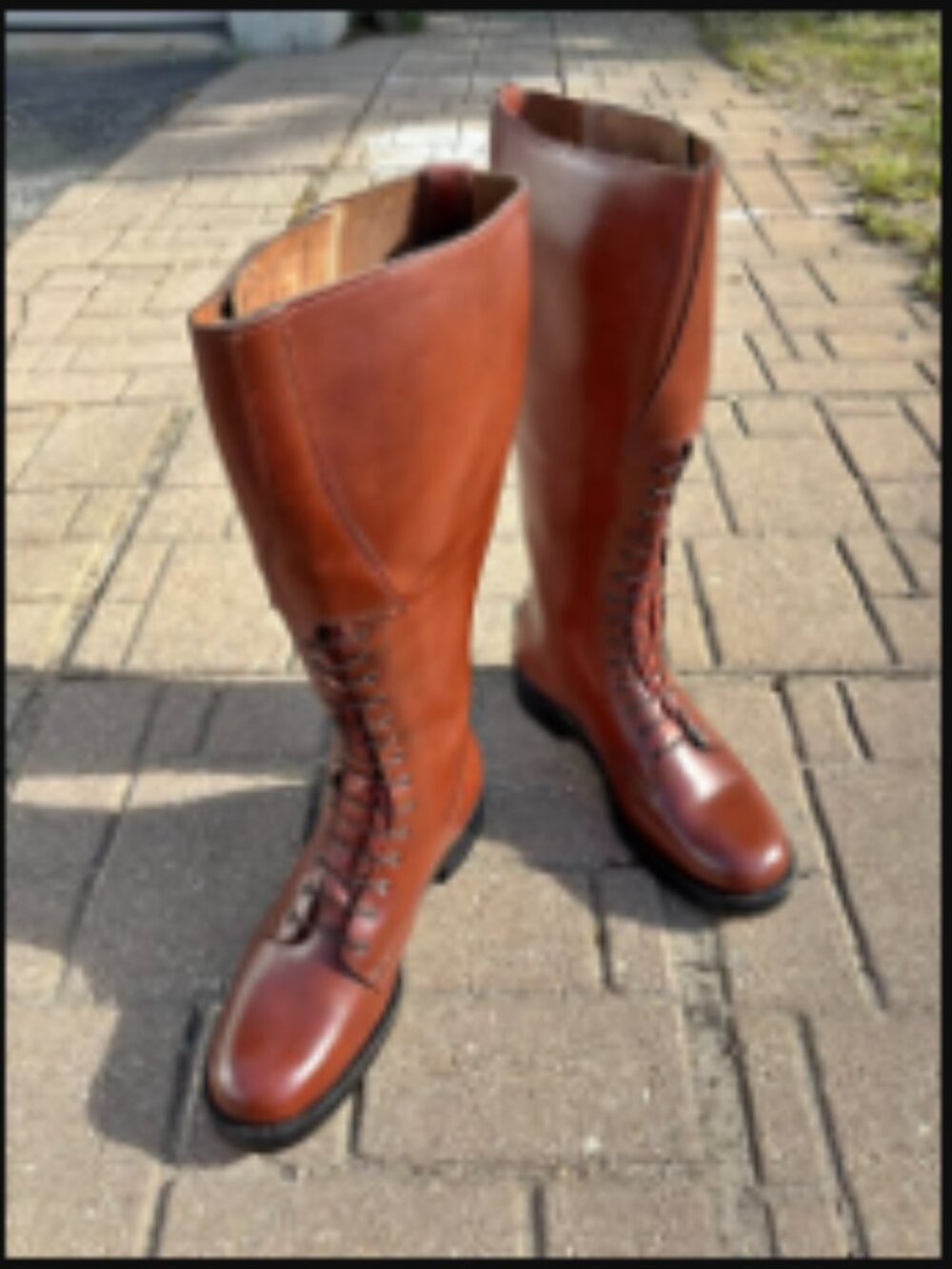 Waterproof Polished Leather English Countryside Riding boot w8.5us Leather sole
